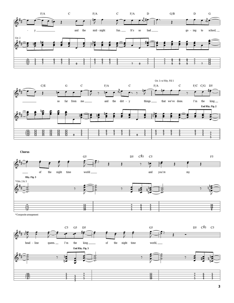 King Of The Night Time World Acoustic Guitar scores gallery preview page 3