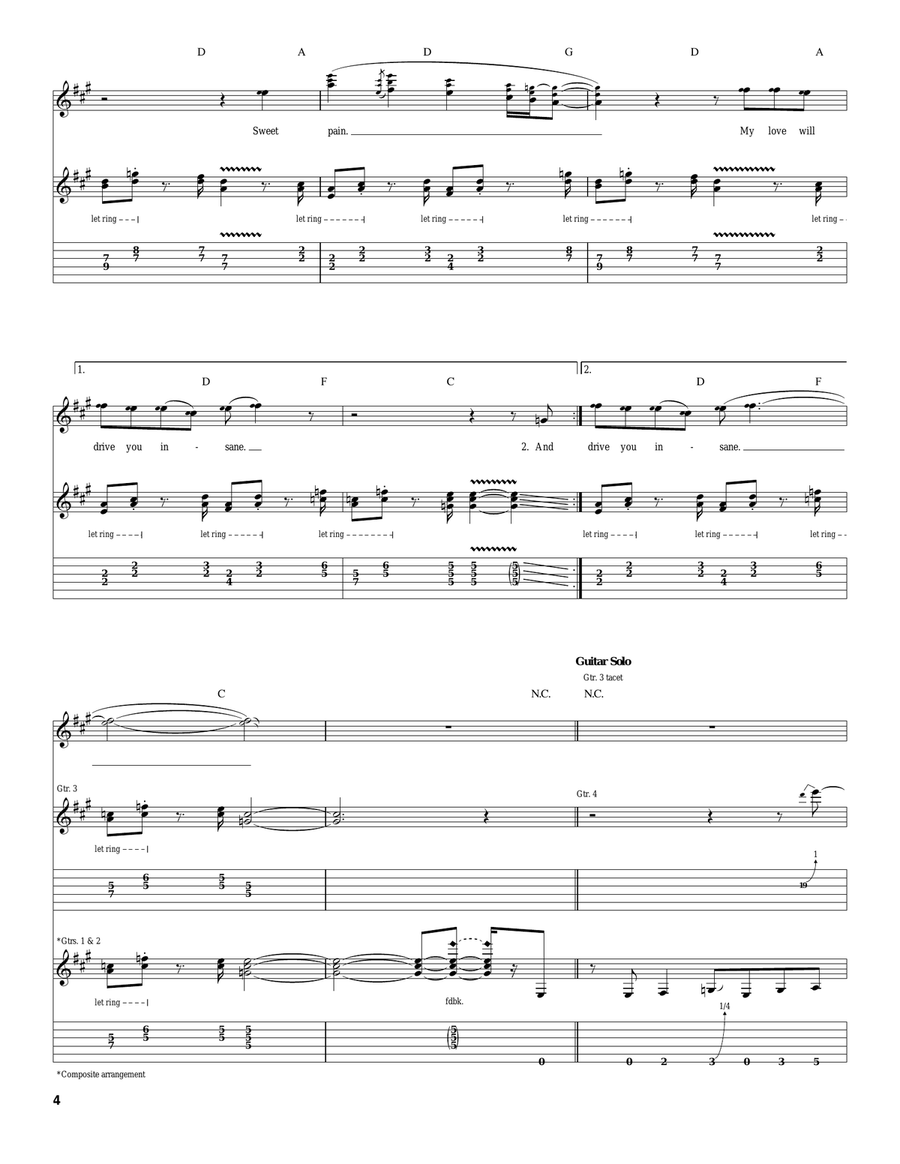 Sweet Pain Sweet Pain Acoustic Guitar scores gallery preview page 4