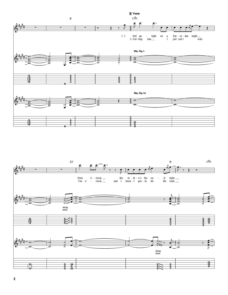 Detroit Rock City Detroit Rock City Acoustic Guitar scores gallery preview page 2