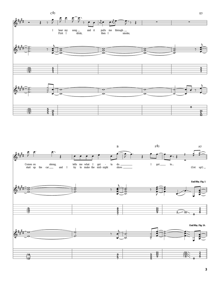 Detroit Rock City Detroit Rock City Acoustic Guitar scores gallery preview page 3