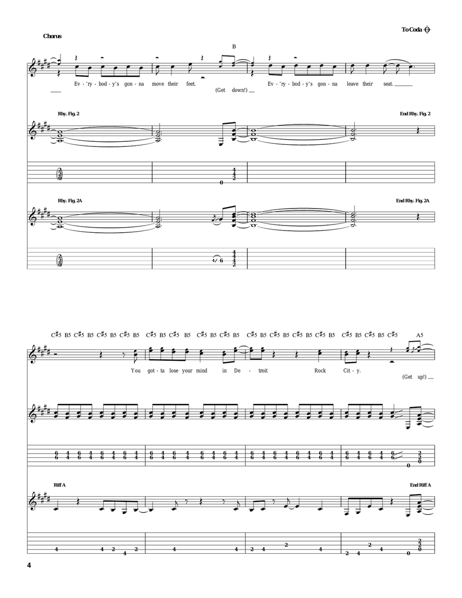 Detroit Rock City Detroit Rock City Acoustic Guitar scores gallery preview page 4
