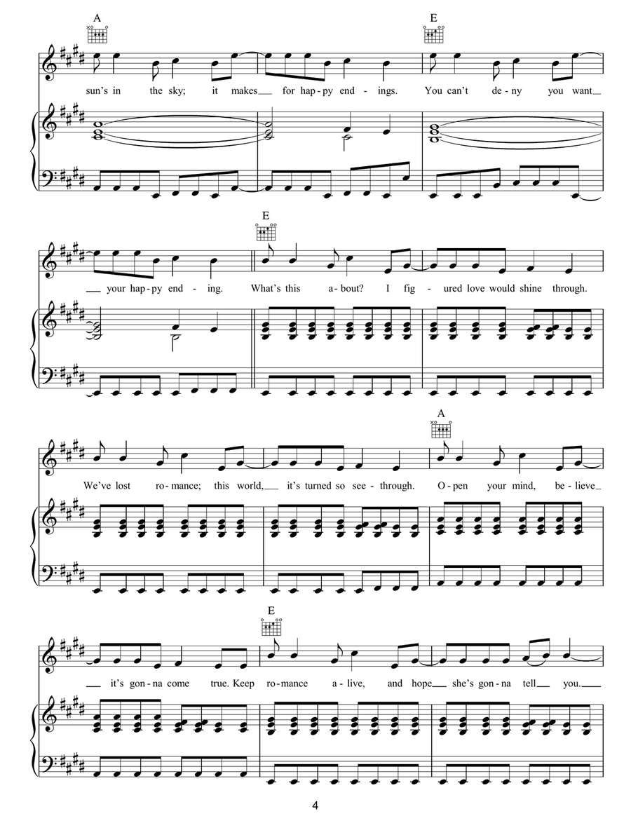 She's Got You High She's Got You High Piano, Vocal, Guitar scores gallery preview page 4