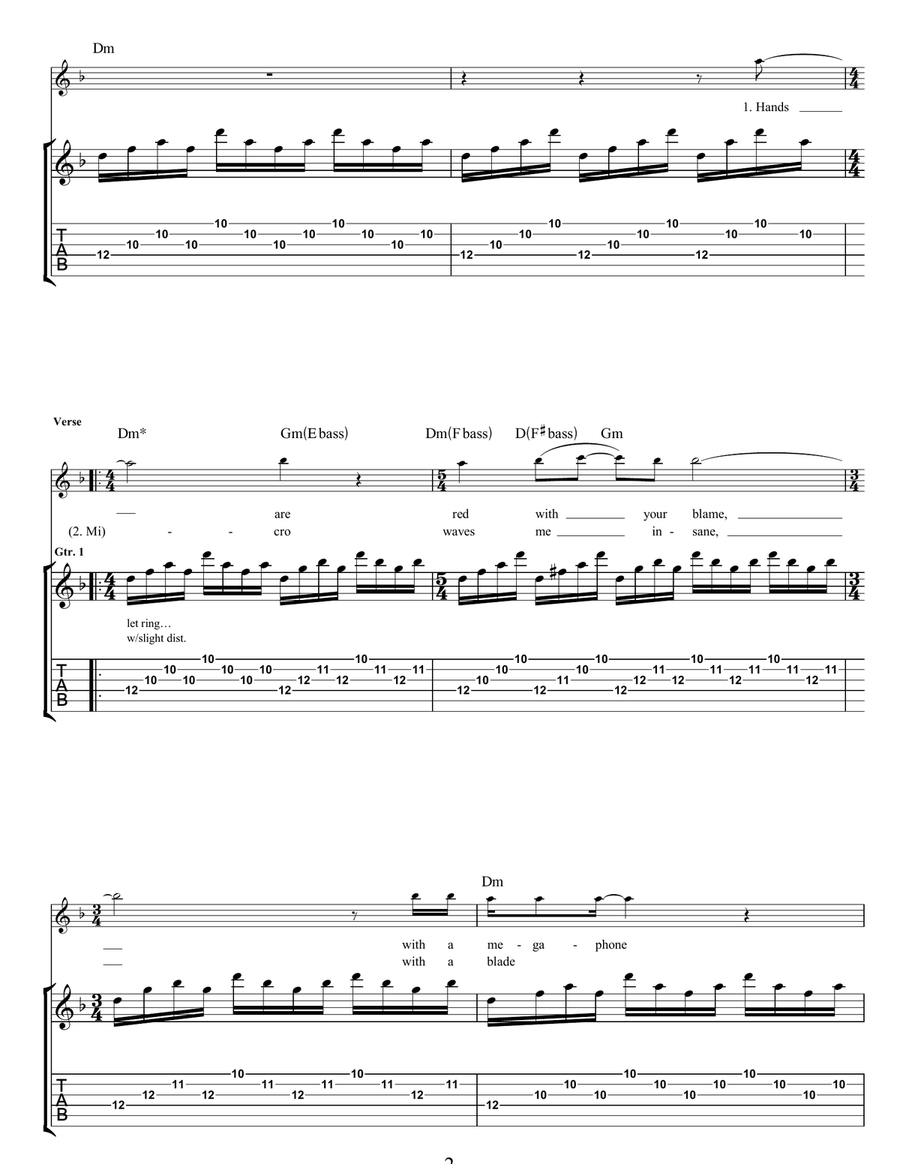 Micro Cuts Guitar Tablature scores gallery preview page 2