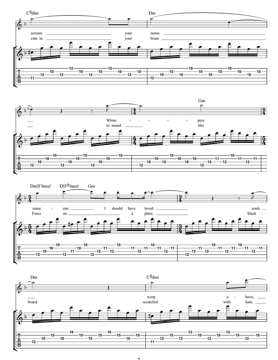 Micro Cuts Guitar Tablature scores gallery preview page 3
