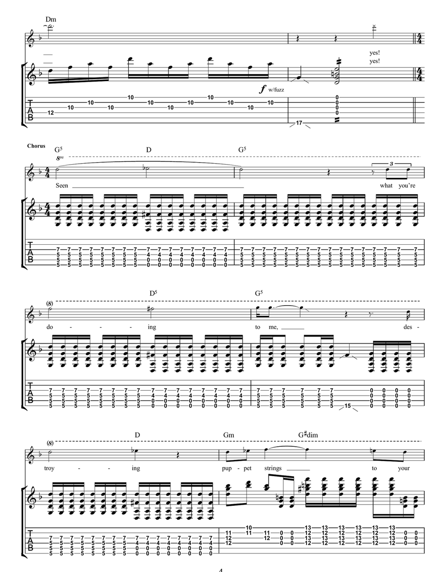 Micro Cuts Guitar Tablature scores gallery preview page 4