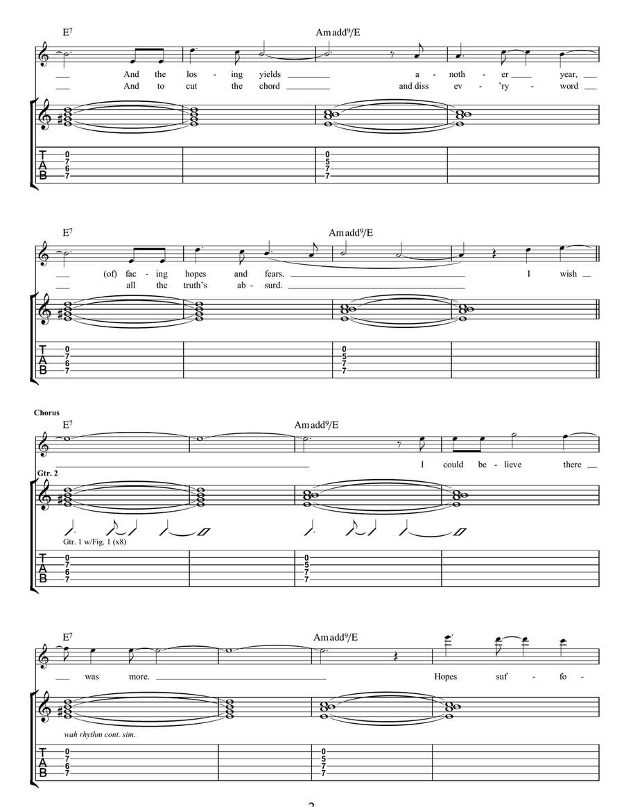 Recess Guitar Tablature scores gallery preview page 2