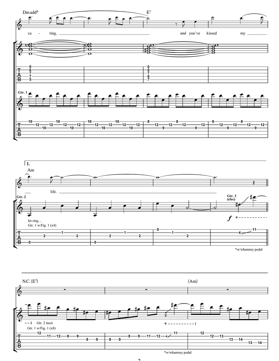 Recess Guitar Tablature scores gallery preview page 3