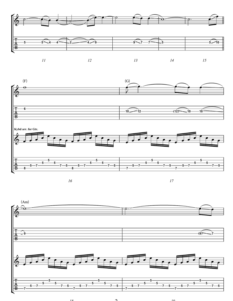 The Gallery Guitar Tablature scores gallery preview page 2