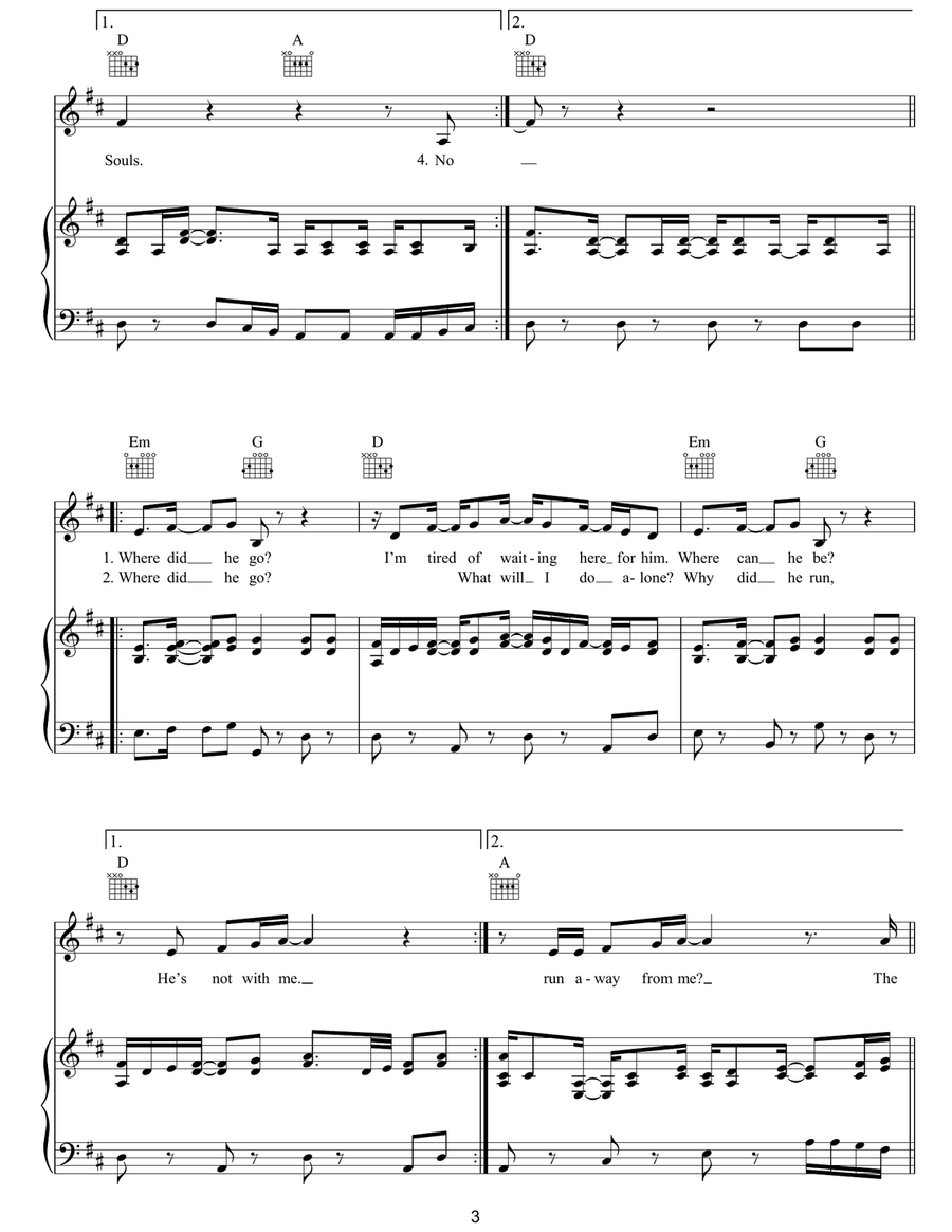 Island Of Lost Souls Island Of Lost Souls Piano, Vocal, Guitar scores gallery preview page 3