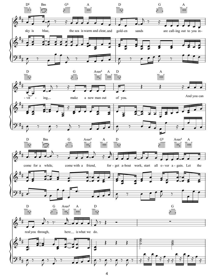 Island Of Lost Souls Island Of Lost Souls Piano, Vocal, Guitar scores gallery preview page 4