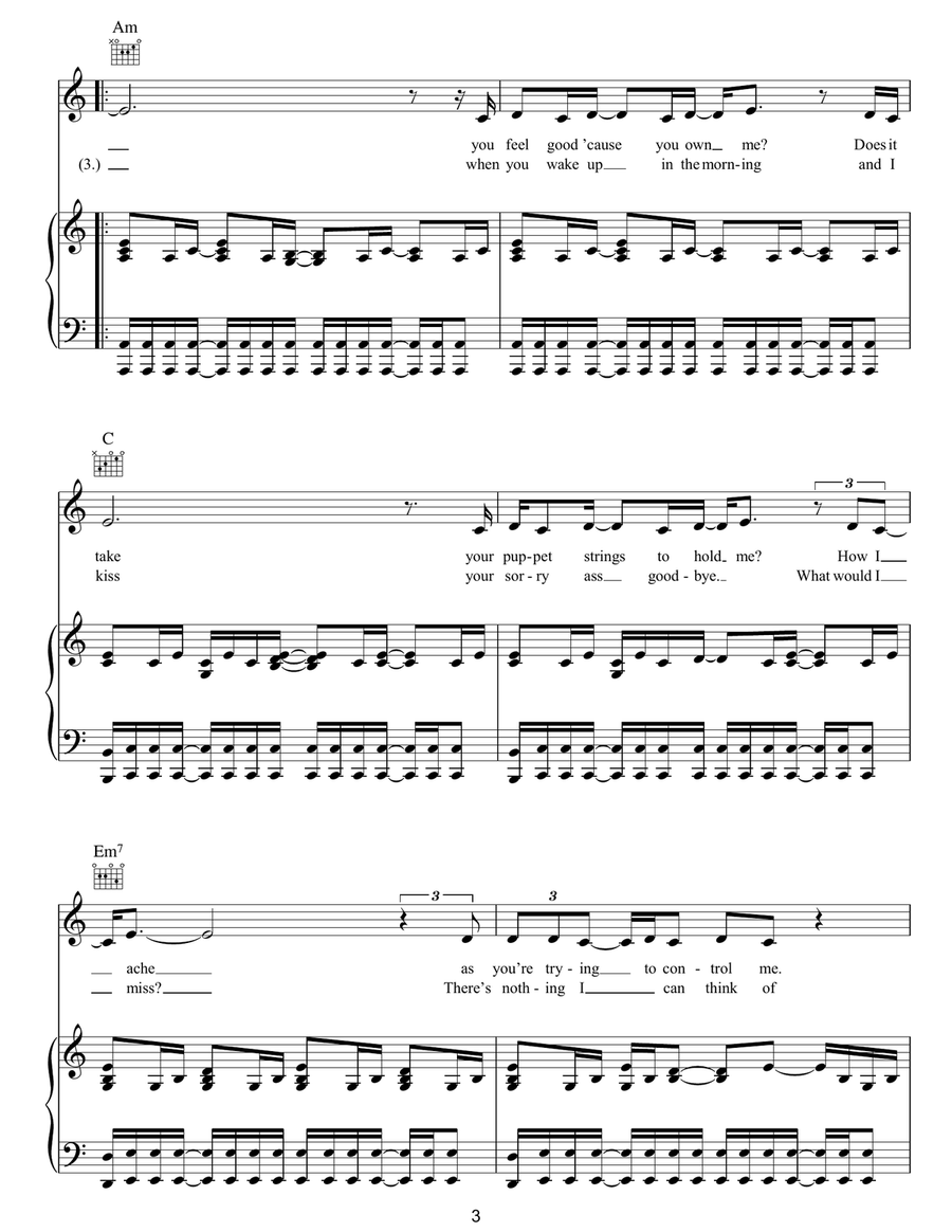The Living Tree The Living Tree Piano, Vocal, Guitar scores gallery preview page 3