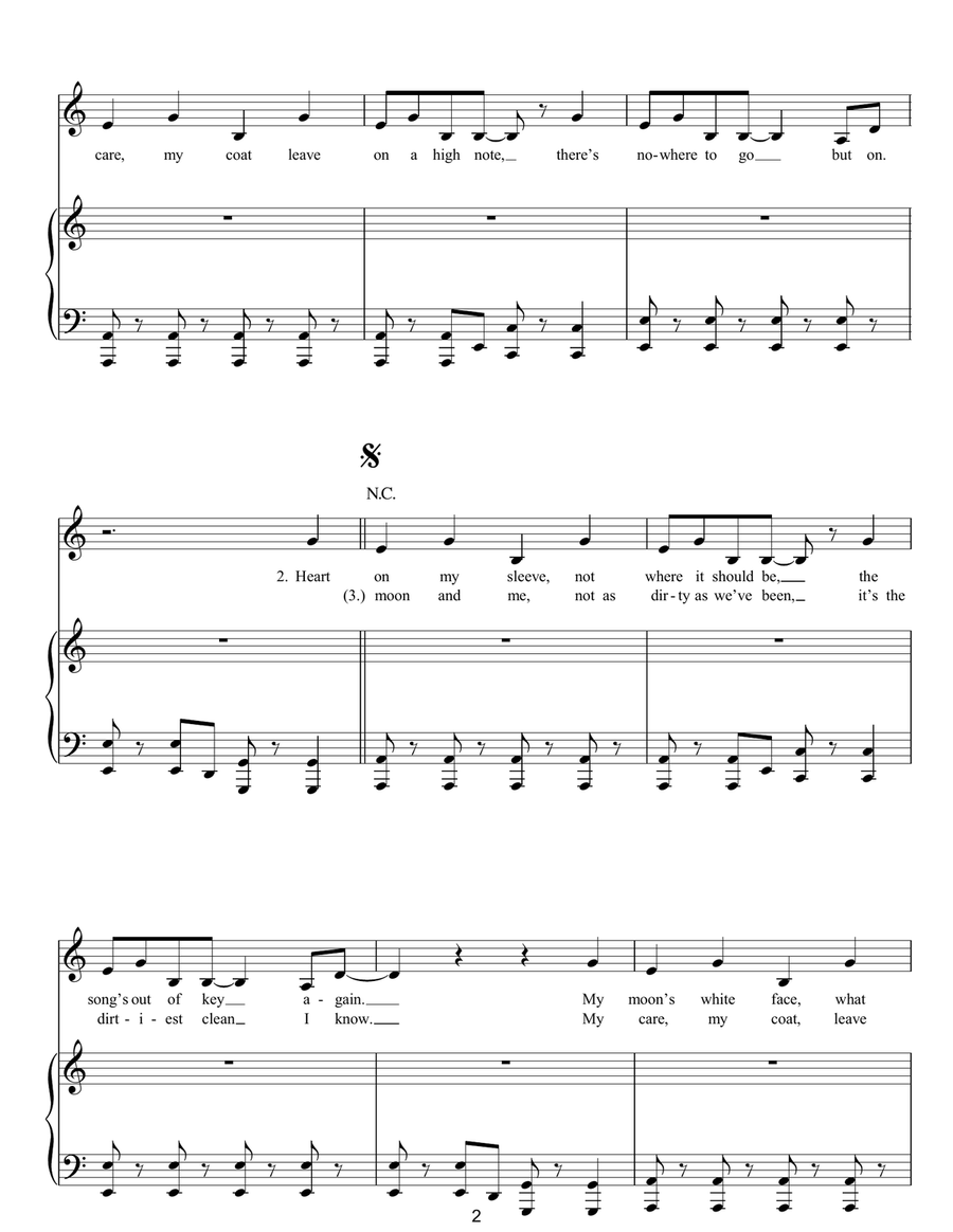 My Moon My Man My Moon My Man Piano, Vocal, Guitar scores gallery preview page 2