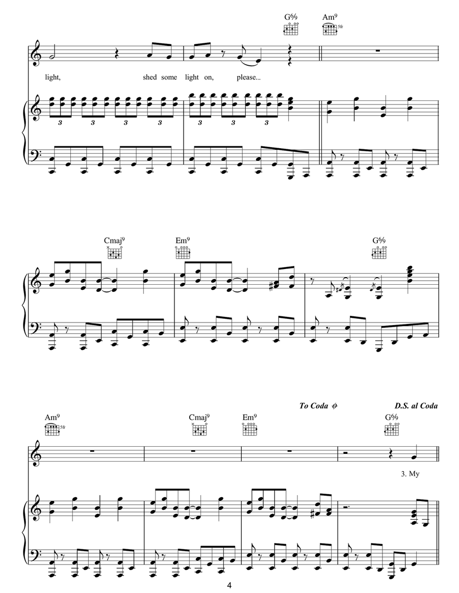 My Moon My Man My Moon My Man Piano, Vocal, Guitar scores gallery preview page 4