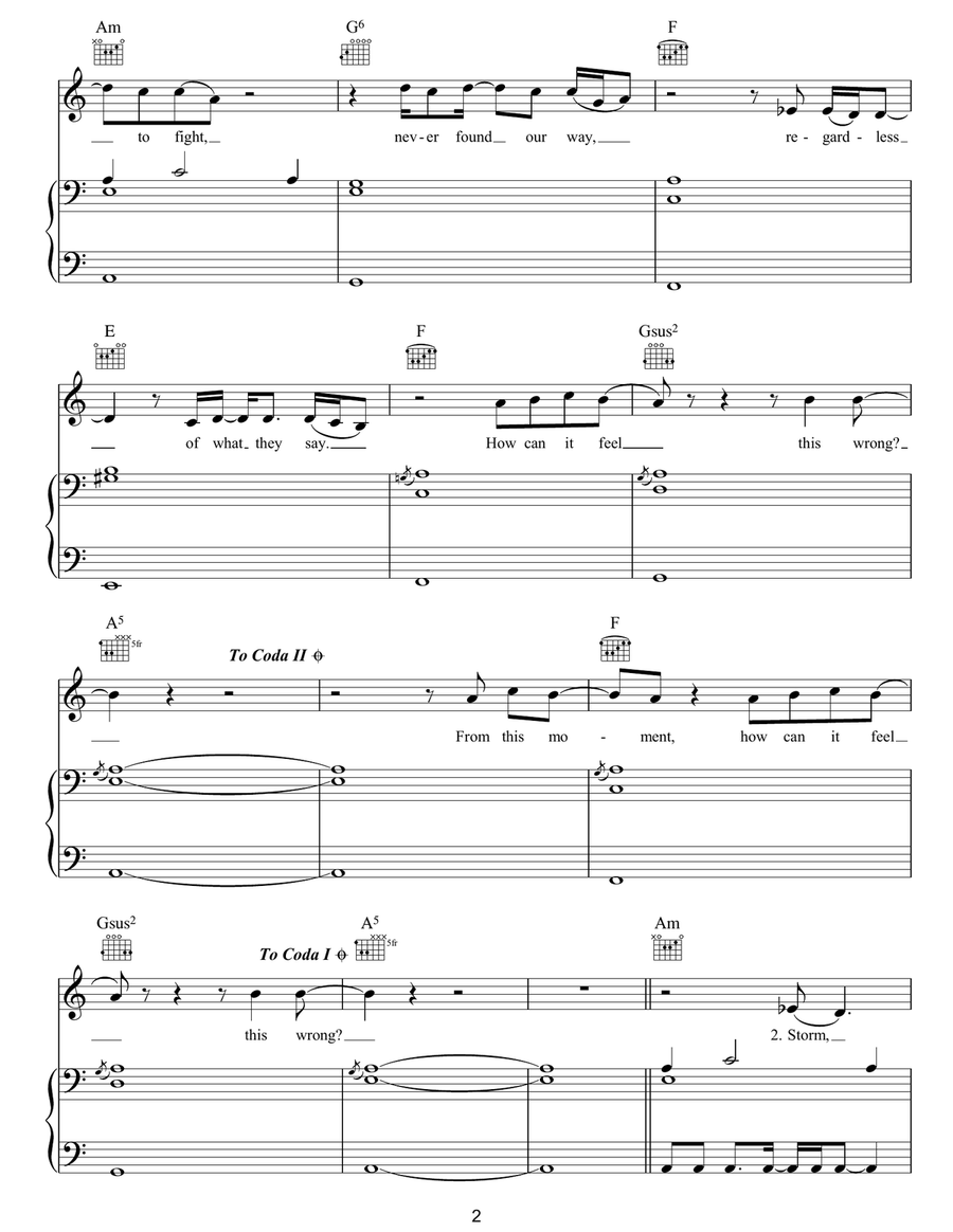 Roads Roads Piano, Vocal, Guitar scores gallery preview page 2