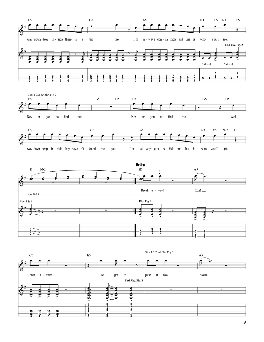 Never Gonna Find Me Never Gonna Find Me Acoustic Guitar scores gallery preview page 3
