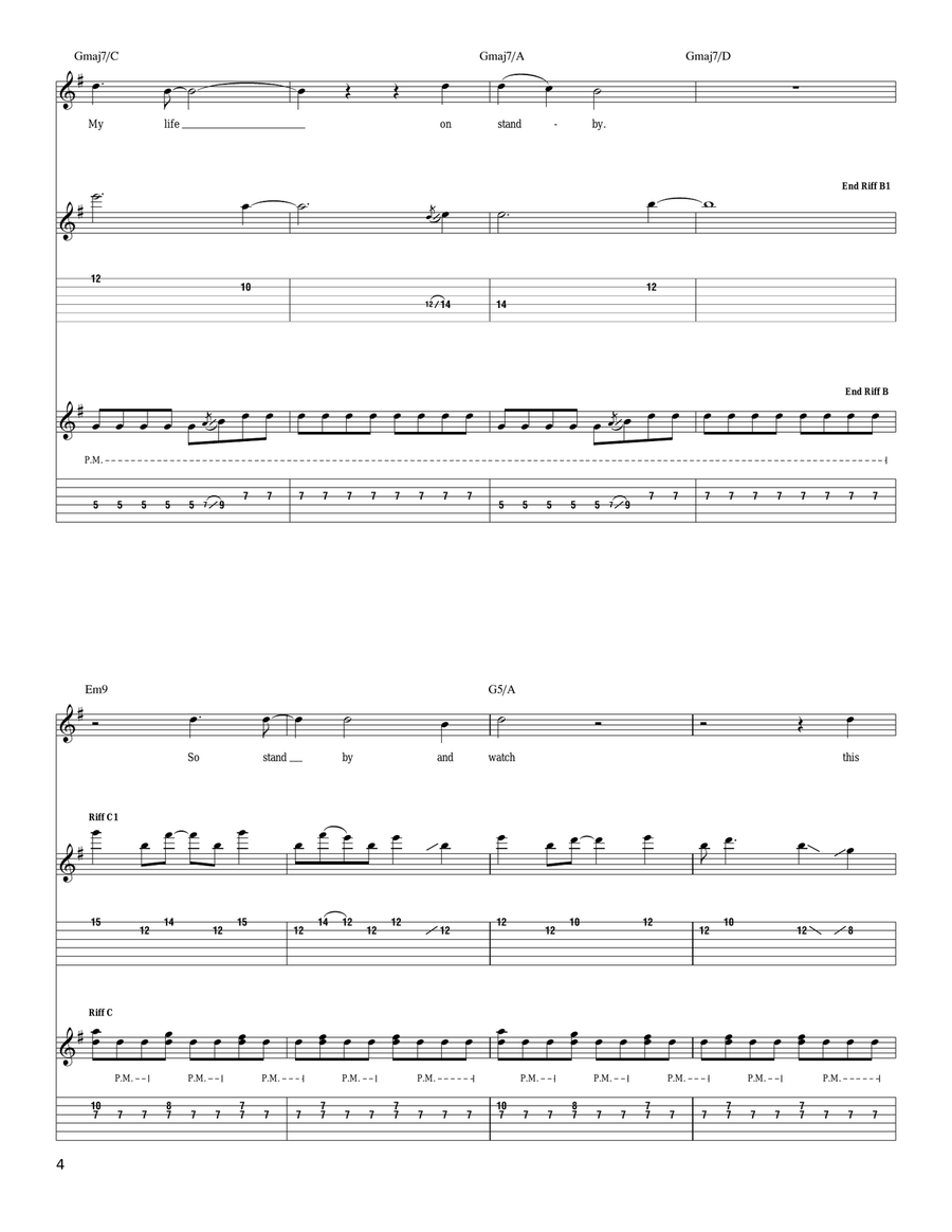 Life On Standby Life On Standby Acoustic Guitar scores gallery preview page 4