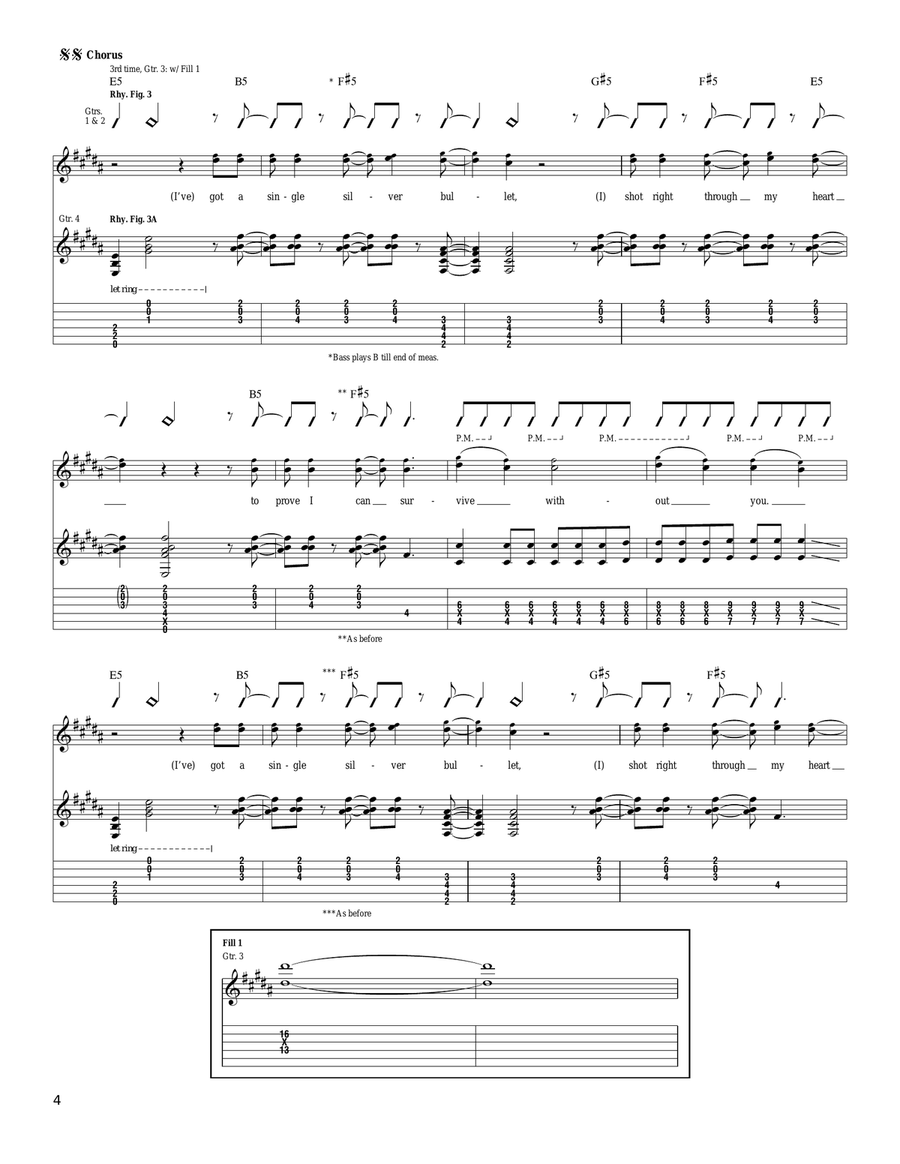 Silver Bullet Silver Bullet Acoustic Guitar scores gallery preview page 4