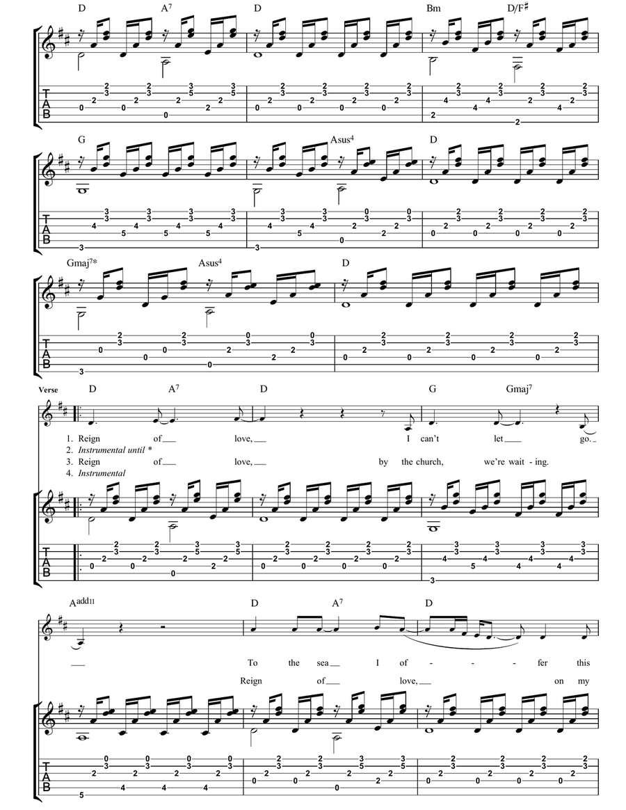 Reign Of Love Reign Of Love Acoustic Guitar scores gallery preview page 2