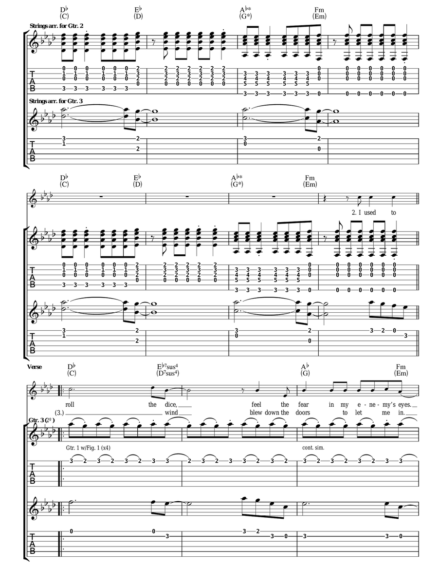 Viva La Vida Viva La Vida Acoustic Guitar scores gallery preview page 2