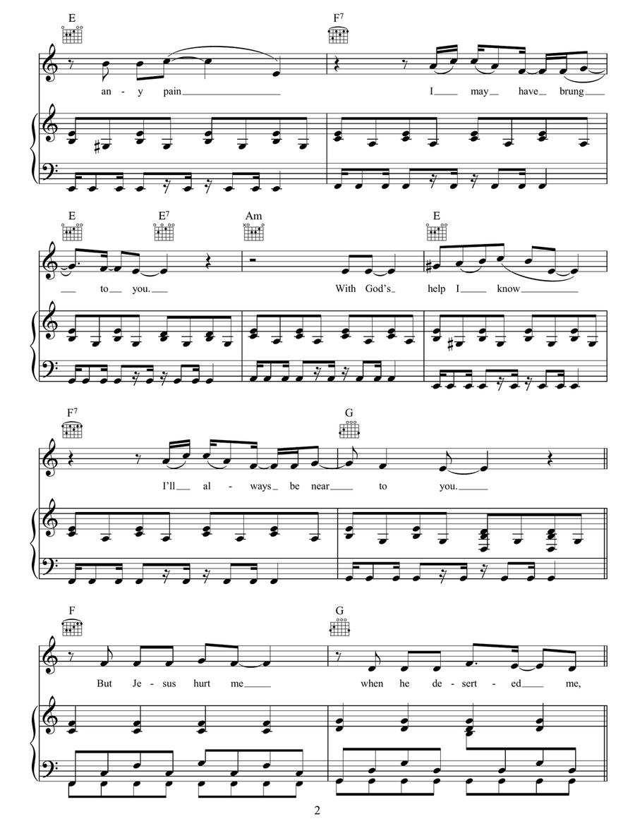 I Have Forgiven Jesus I Have Forgiven Jesus Guitar scores gallery preview page 2
