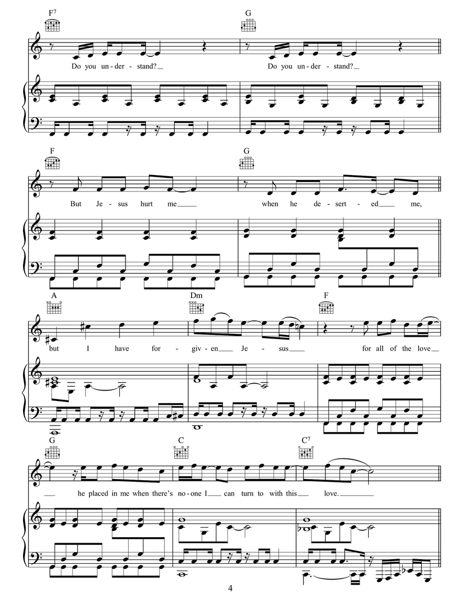 I Have Forgiven Jesus I Have Forgiven Jesus Guitar scores gallery preview page 4