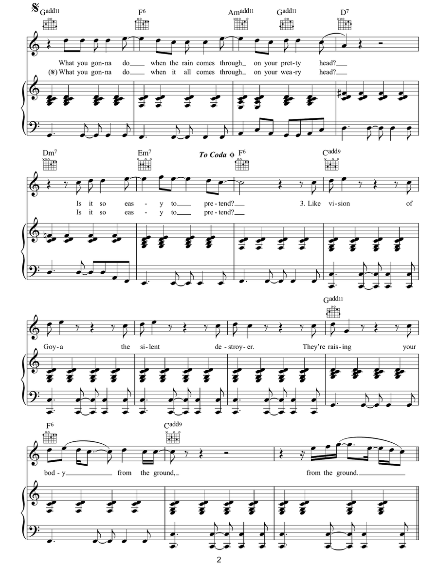 Destroyer Destroyer Piano, Vocal, Guitar scores gallery preview page 2