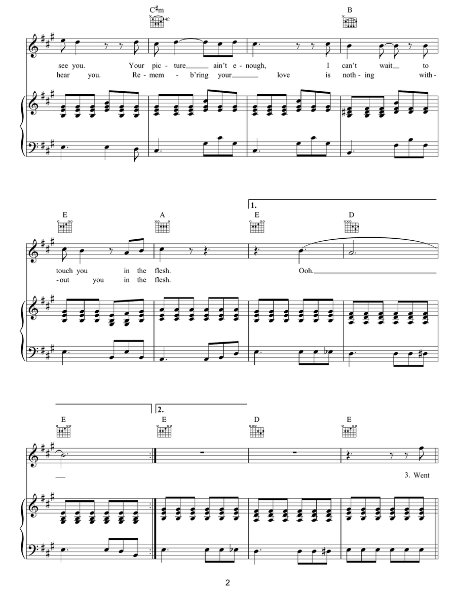 In The Flesh In The Flesh Acoustic Guitar scores gallery preview page 2
