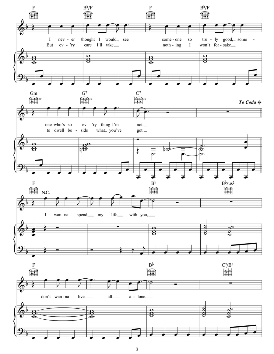 Life With You Life With You Piano, Vocal, Guitar scores gallery preview page 3