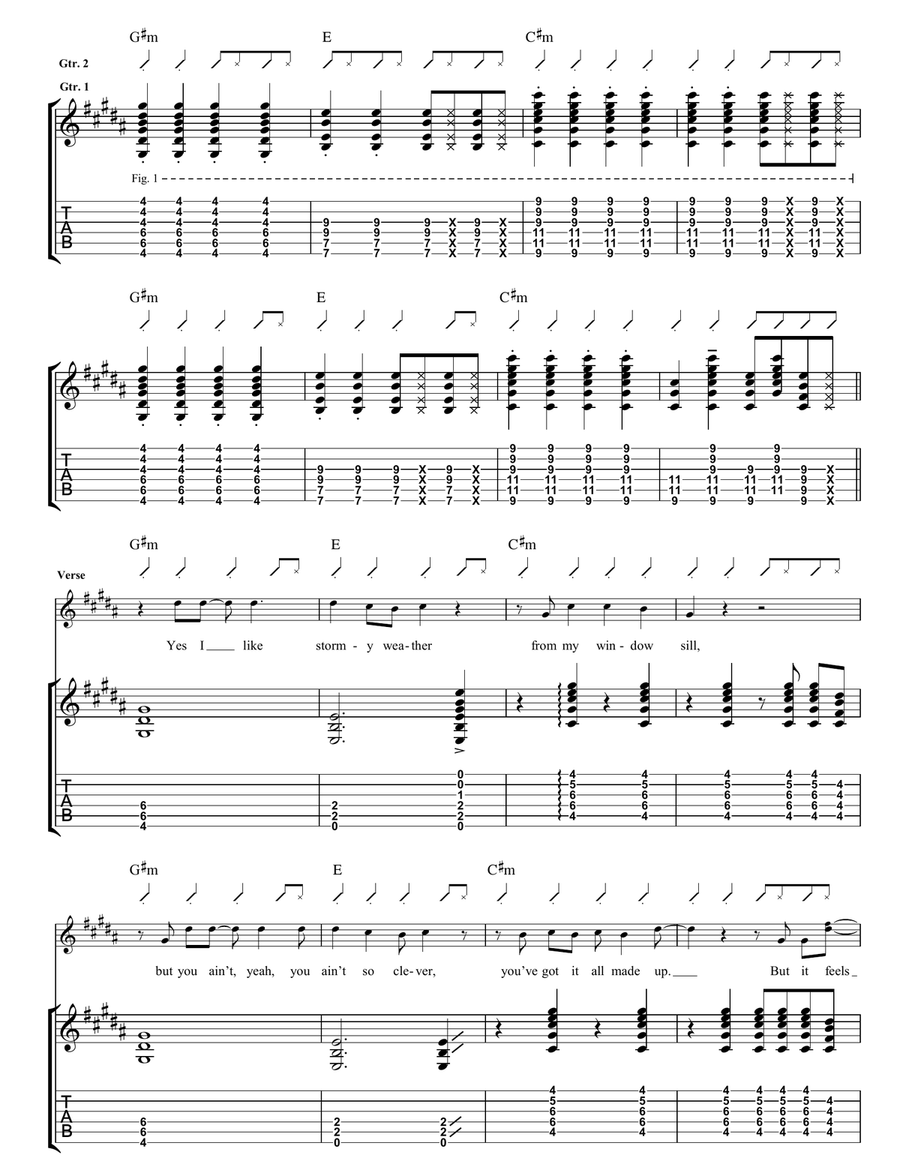 Stormy Weather Stormy Weather Guitar Tablature scores gallery preview page 2