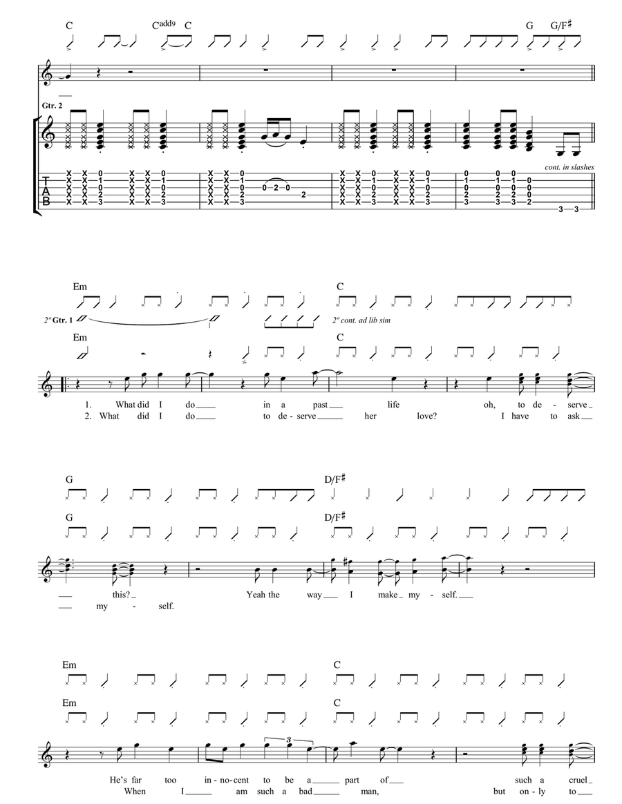 Tick Of Time Tick Of Time Guitar Tablature scores gallery preview page 3