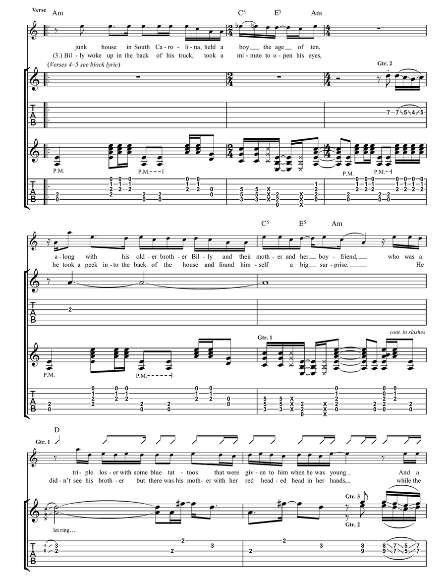 Carolina Drama Carolina Drama Guitar Tablature scores gallery preview page 3