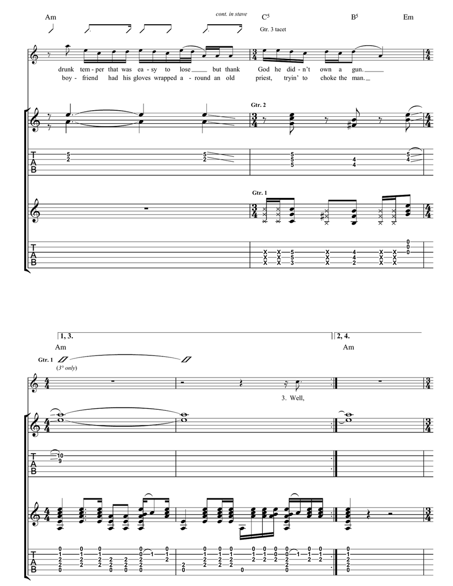 Carolina Drama Carolina Drama Guitar Tablature scores gallery preview page 4