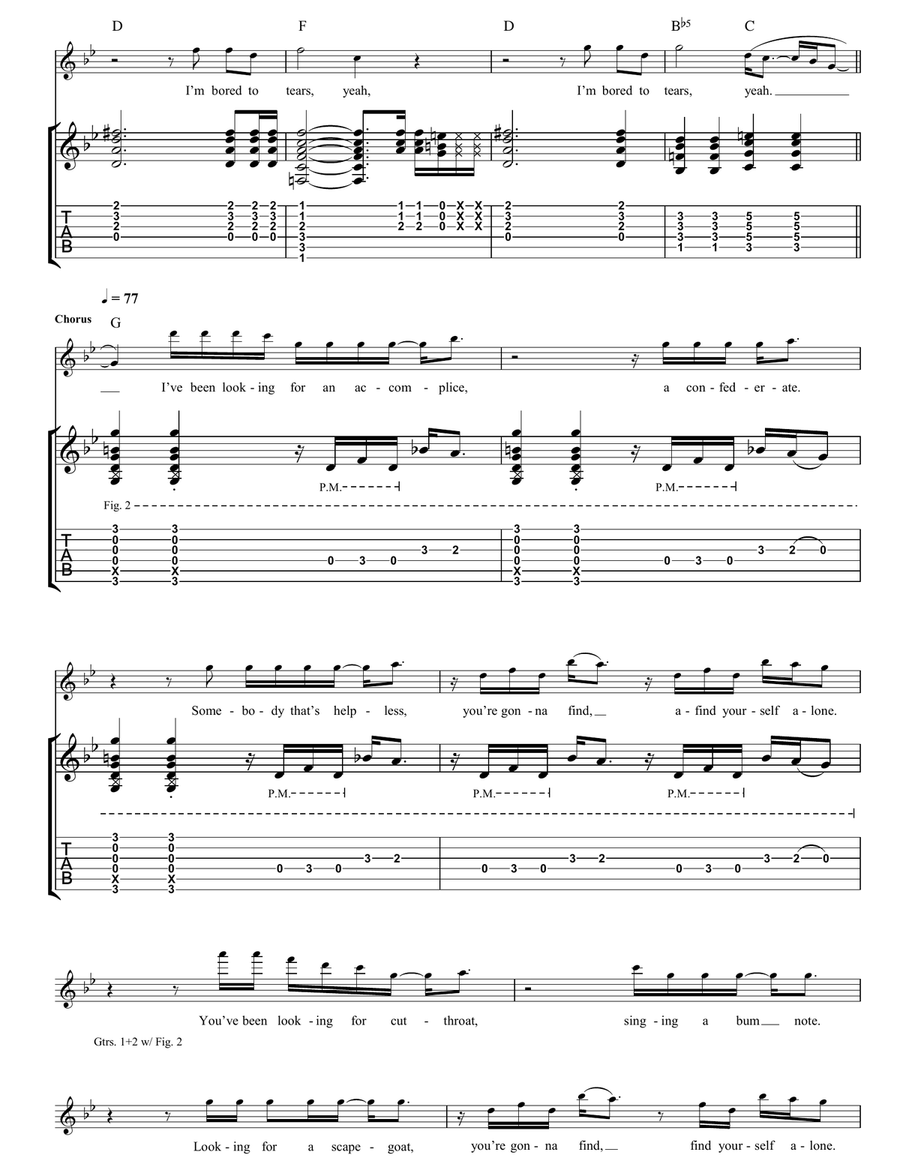 Consoler Of The Lonely Consoler Of The Lonely Guitar Tablature scores gallery preview page 3