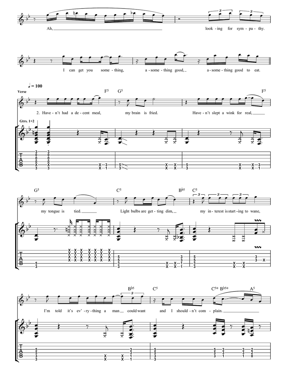 Consoler Of The Lonely Consoler Of The Lonely Guitar Tablature scores gallery preview page 4