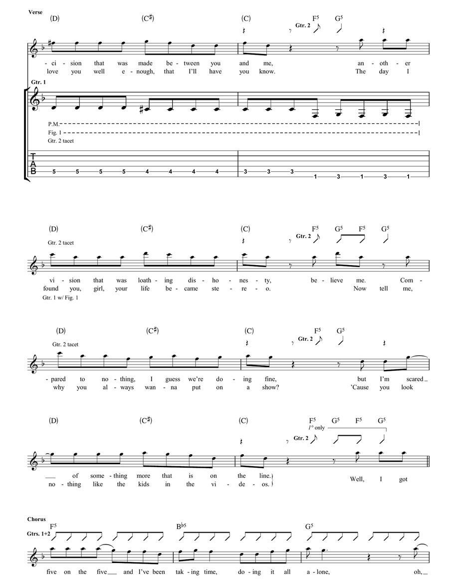 Five On The Five Five On The Five Guitar Tablature scores gallery preview page 2