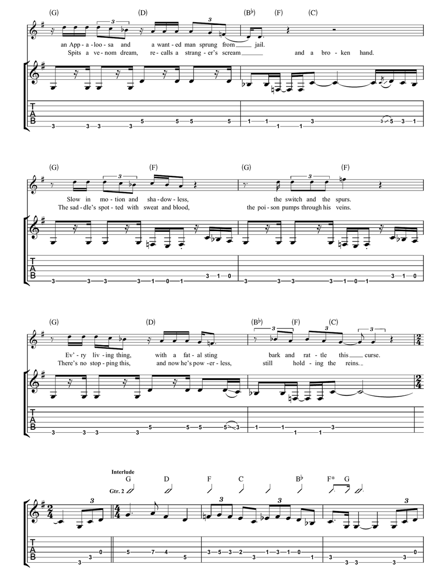 The Switch And The Spur The Switch And The Spur Guitar Tablature scores gallery preview page 2
