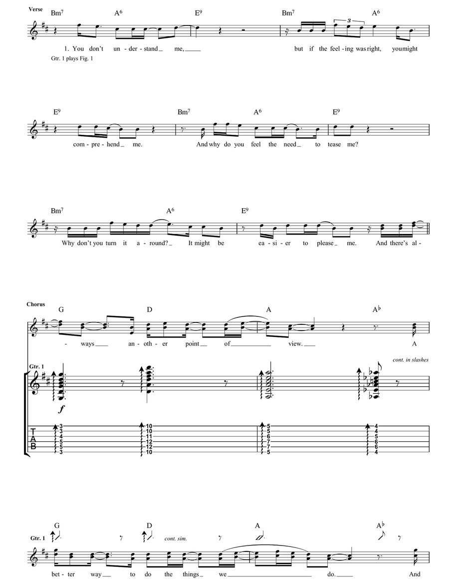 You Don't Understand Me You Don't Understand Me Guitar Tablature scores gallery preview page 2