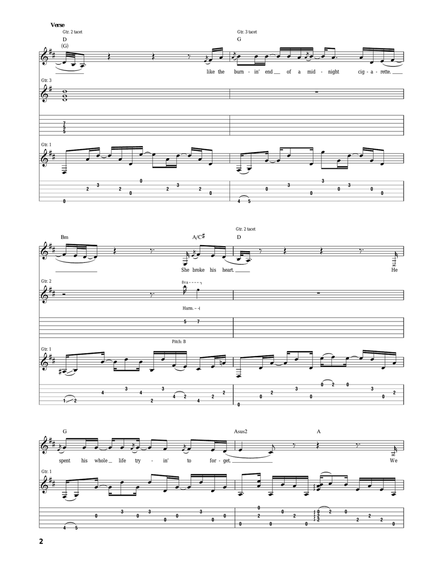 Whiskey Lullaby Whiskey Lullaby Acoustic Guitar scores gallery preview page 2