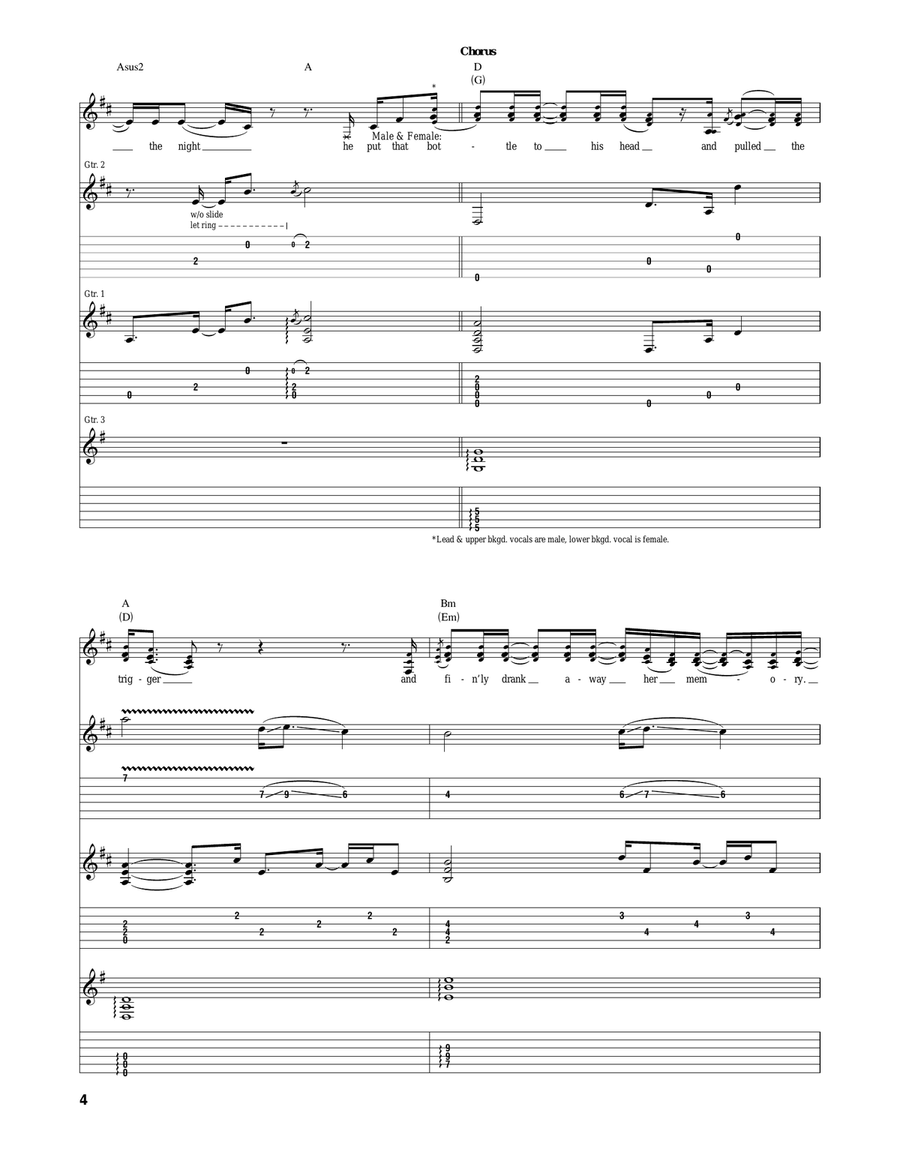 Whiskey Lullaby Whiskey Lullaby Acoustic Guitar scores gallery preview page 4