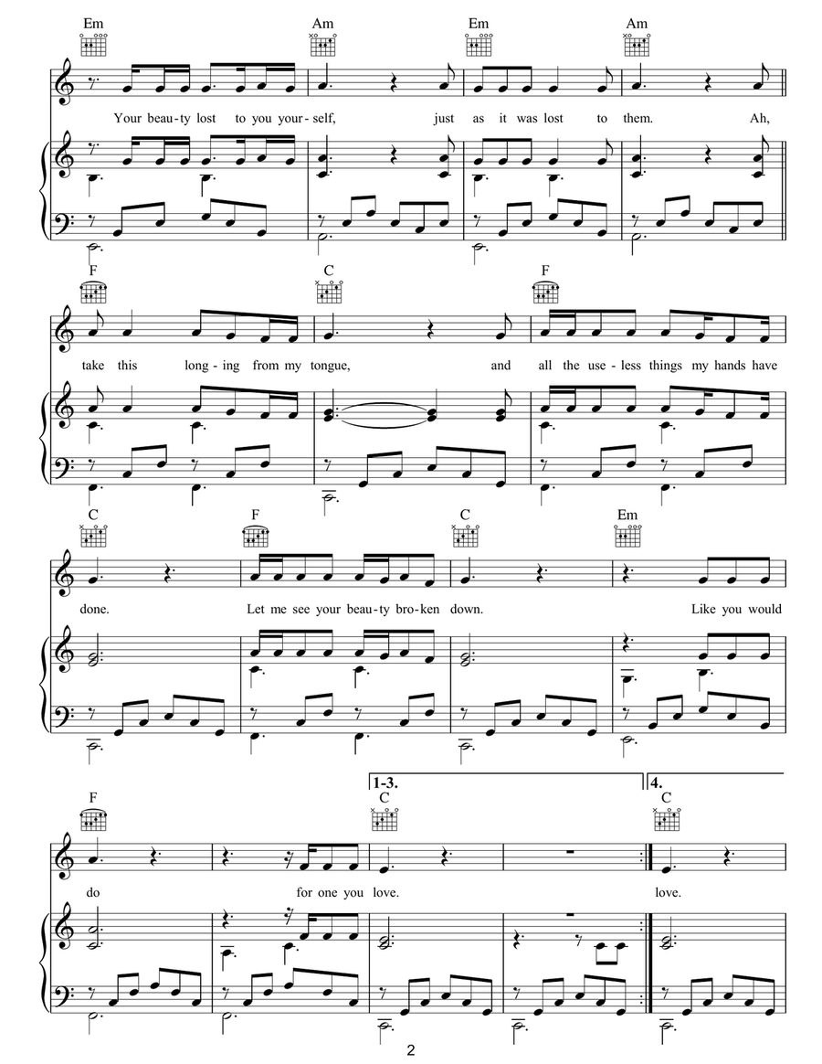 Take This Longing Take This Longing Piano, Vocal, Guitar scores gallery preview page 2