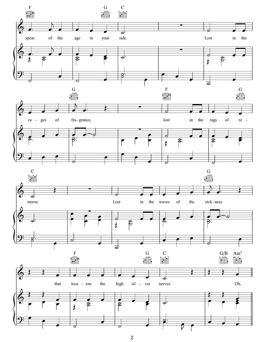 The Window The Window Piano, Vocal, Guitar scores gallery preview page 2