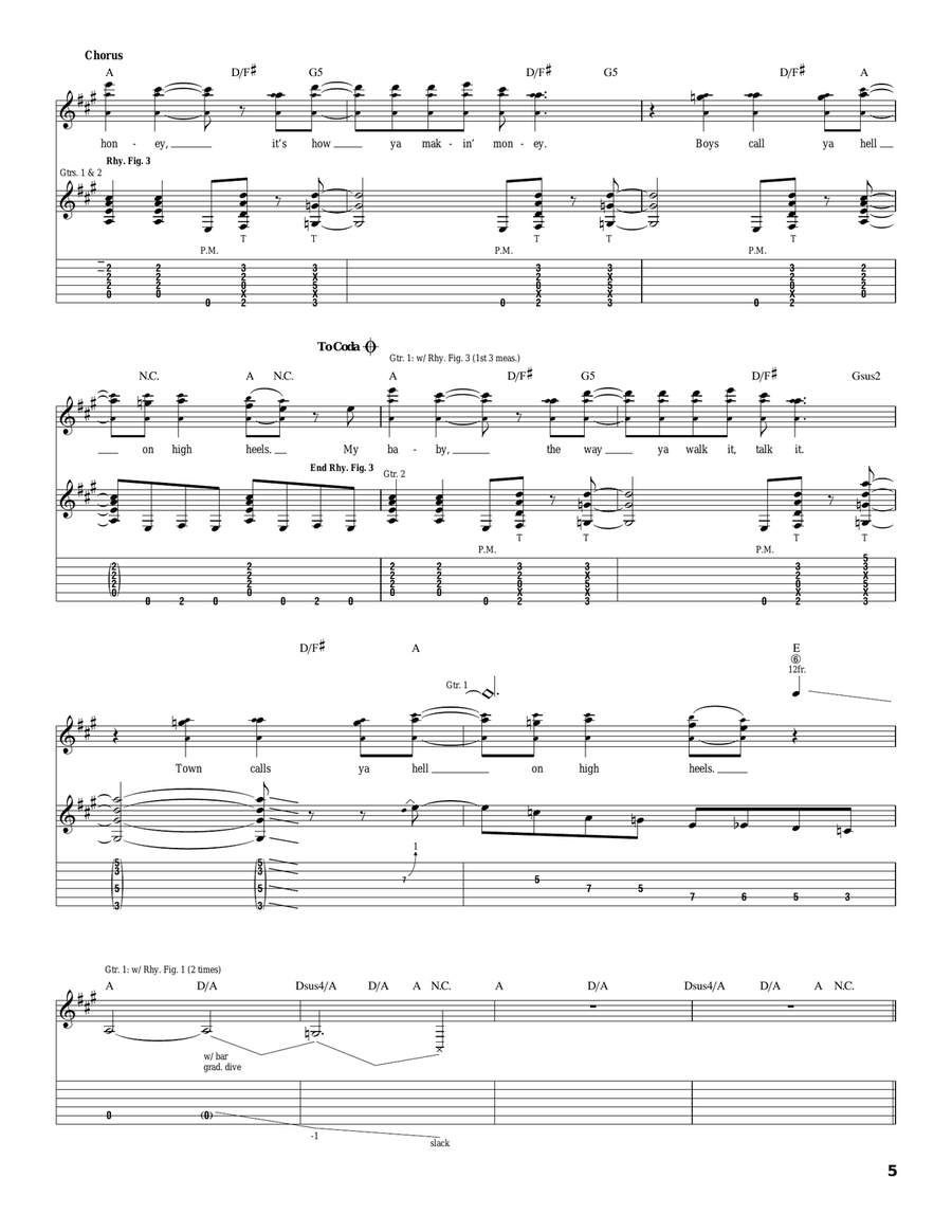 Hell On High Heels Hell On High Heels Acoustic Guitar scores gallery preview page 5