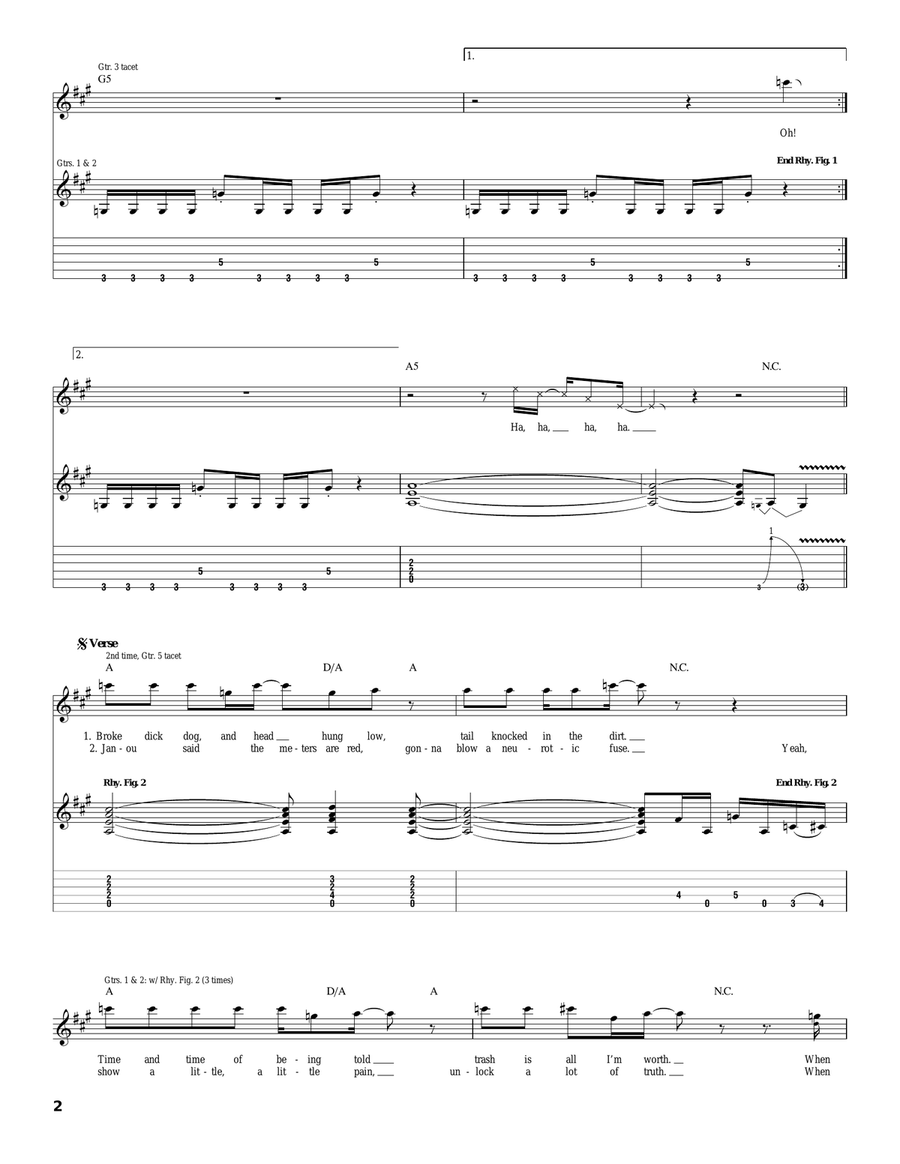 Primal Scream Primal Scream Acoustic Guitar scores gallery preview page 2