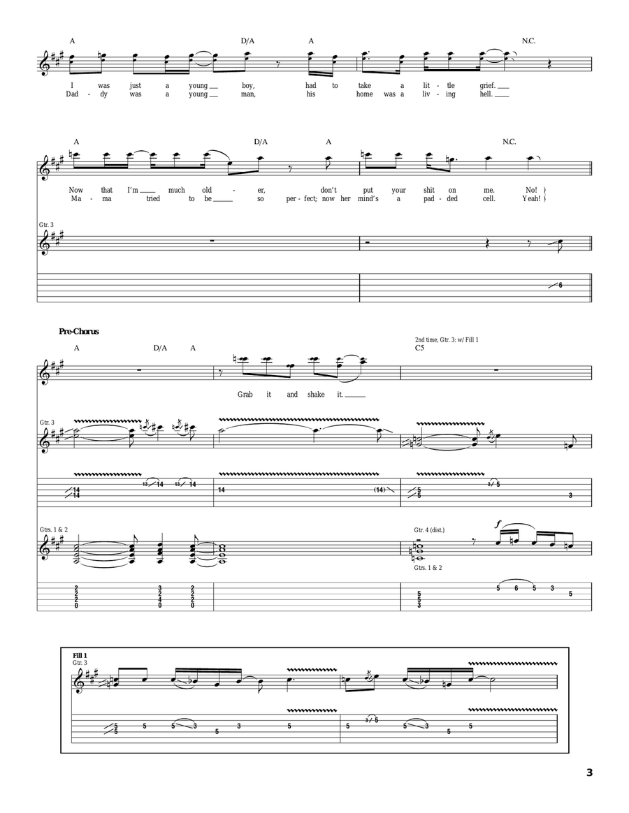 Primal Scream Primal Scream Acoustic Guitar scores gallery preview page 3