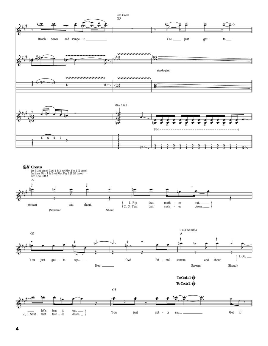 Primal Scream Primal Scream Acoustic Guitar scores gallery preview page 4