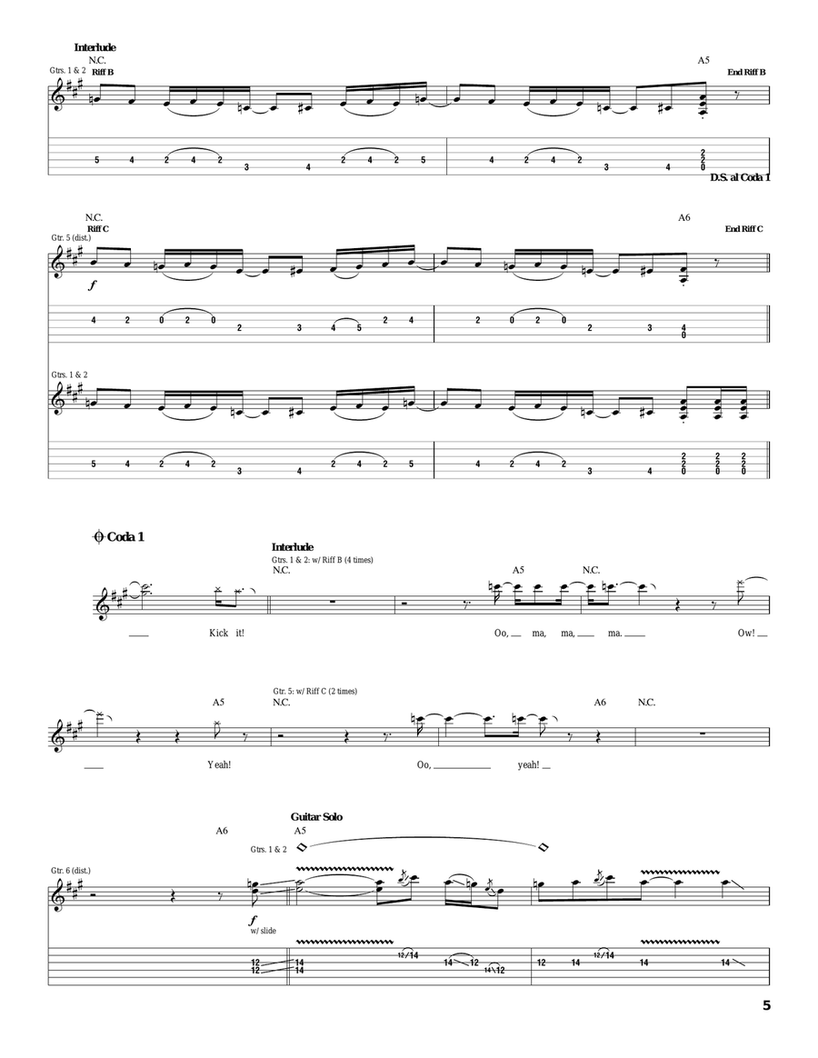 Primal Scream Primal Scream Acoustic Guitar scores gallery preview page 5