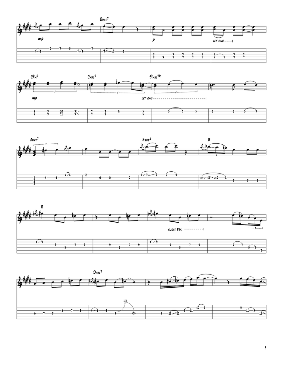 Change Of Heart Electric Guitar scores gallery preview page 5