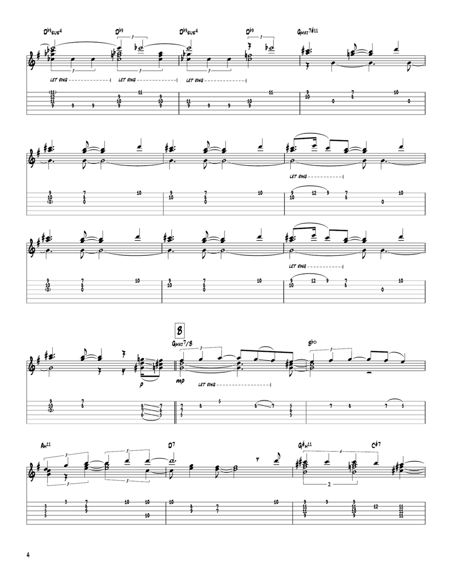 Never Too Far Away Never Too Far Away Electric Guitar scores gallery preview page 4