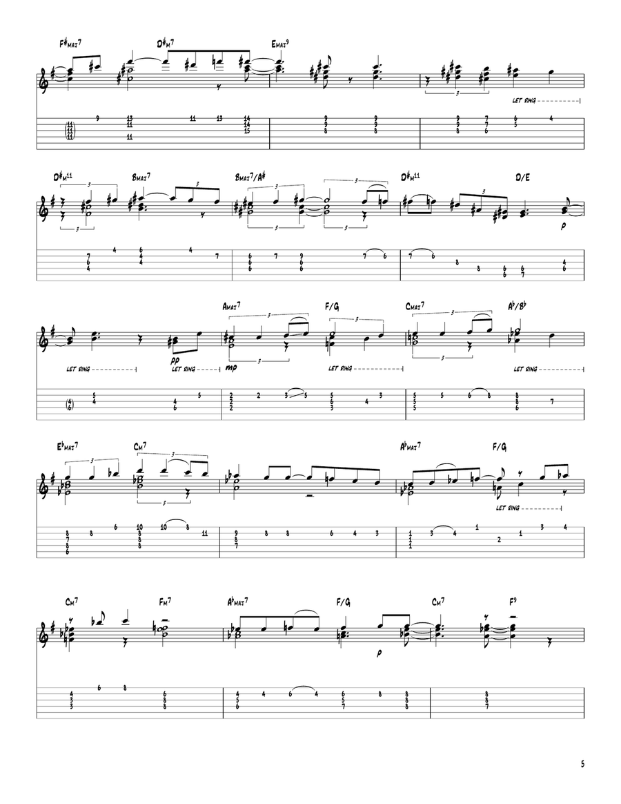 Never Too Far Away Never Too Far Away Electric Guitar scores gallery preview page 5