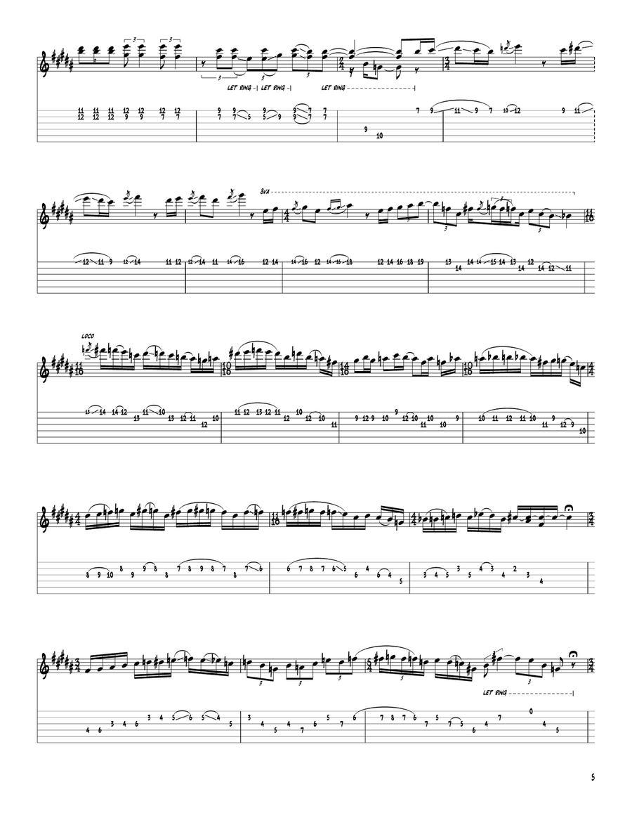 The Calling The Calling Electric Guitar scores gallery preview page 5